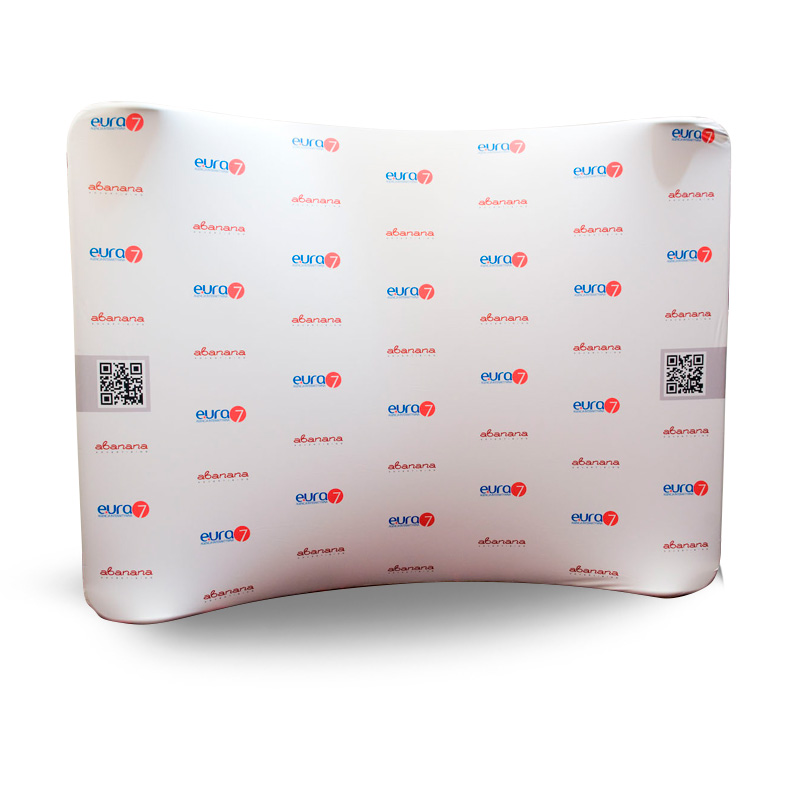 PANEL PUBLICITARIO TUBO TEXTIL CURVO 300*230 CMS